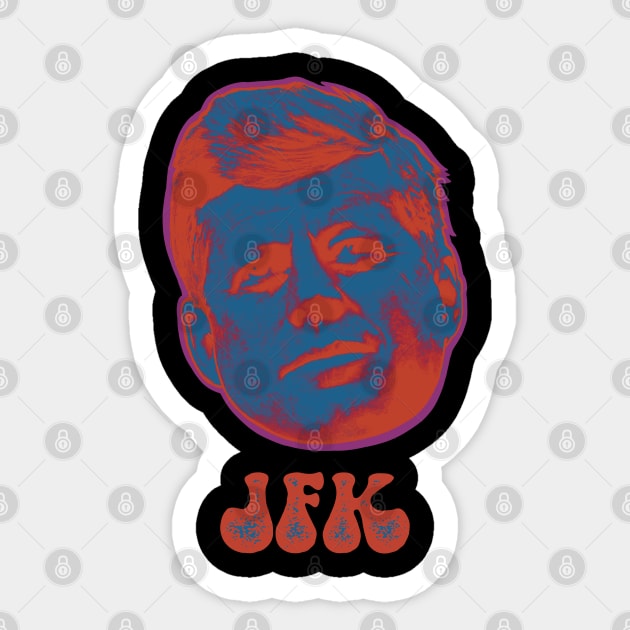 John F. Kennedy Sticker by Art from the Blue Room